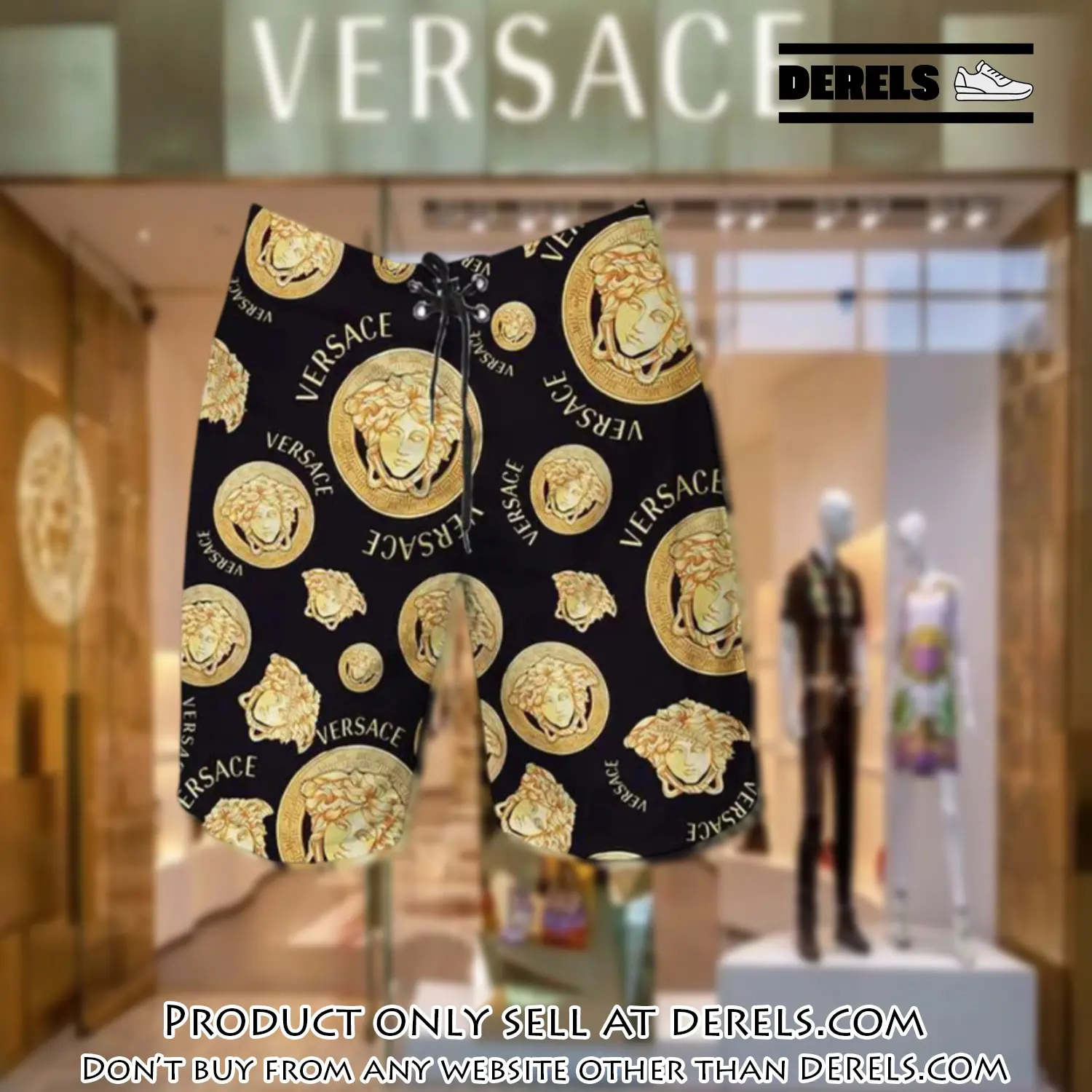 Versace medusa golden black luxury brand premium fashion shorts for men dr2202640